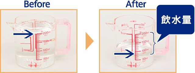 飲水量の測り方の写真
